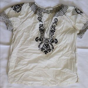 J.Crew top with black embellishments